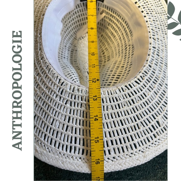 Anthropologie Wyeth Open Weave Rancher Sun Hat White One Size - Picture 6 of 7